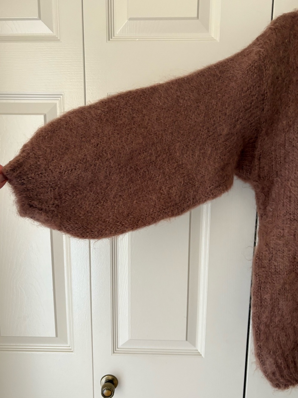 Gold Label | Vintage mock neck mohair sweater. Made in UK. Medium. Oversized - Picture 3 of 9